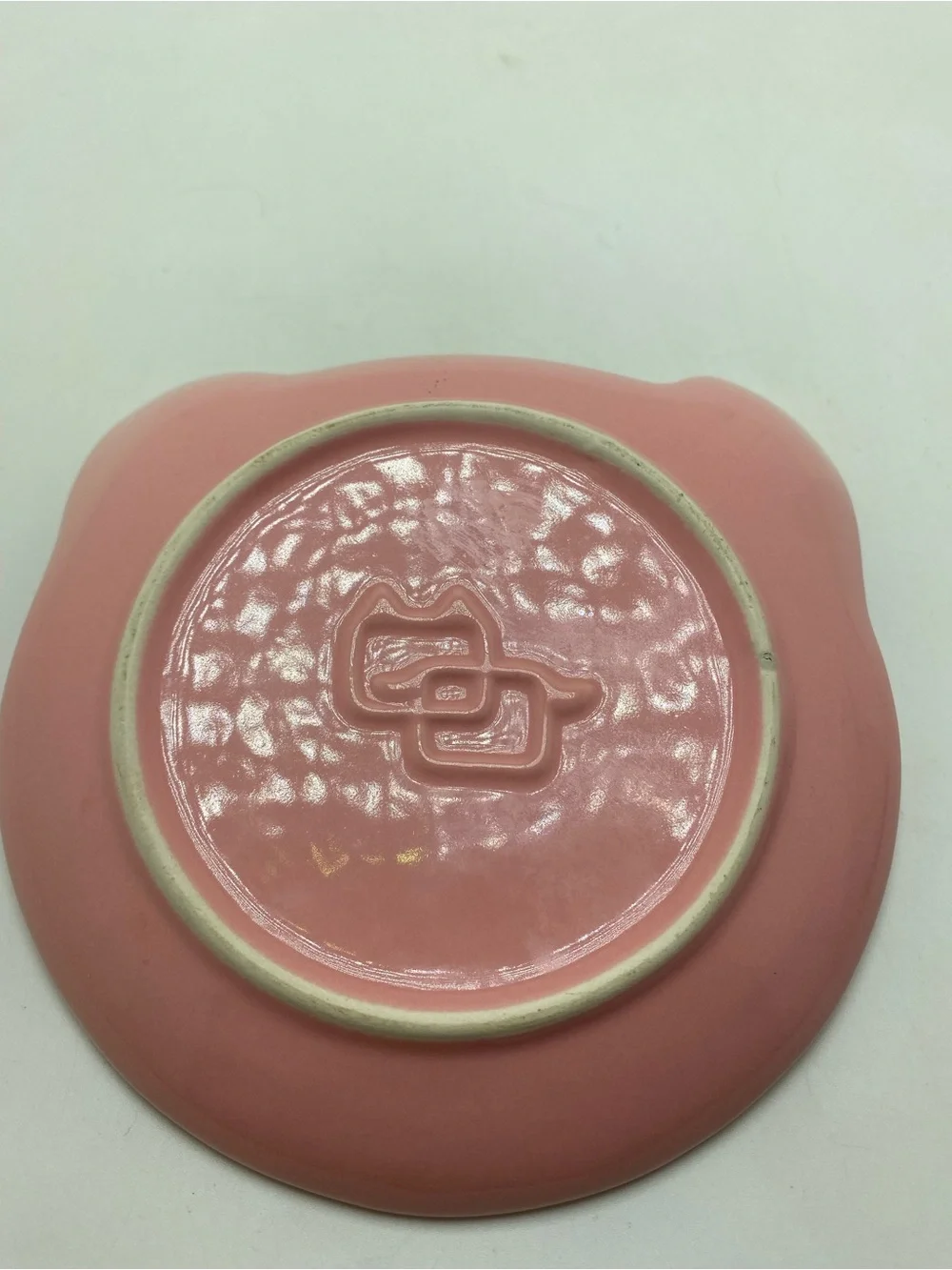 Pink Cat-Shaped Ceramic Pet Dish